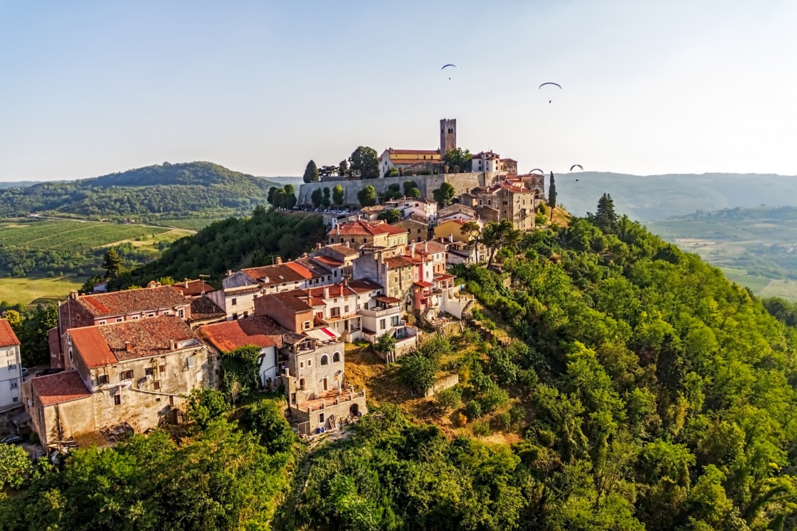 'Motovun is a small village in central Istria (Istra), Croatia. City containing elements of Romanesque, Gothic and Renaissance styles.' - Istria