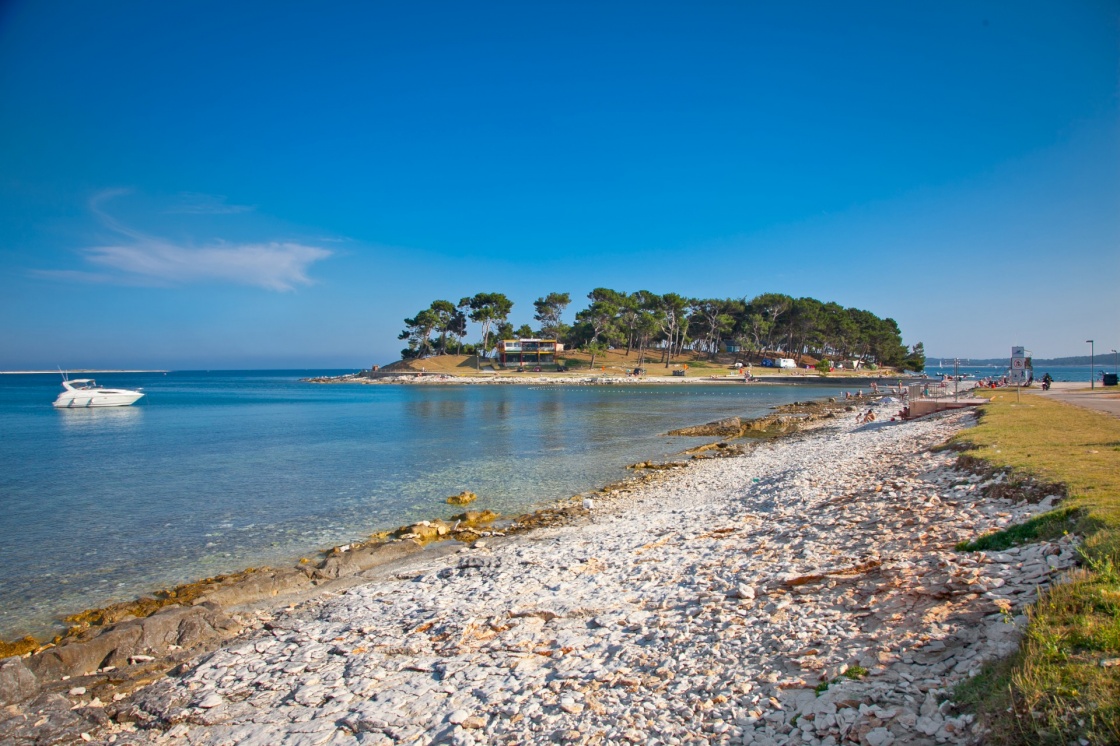 View on Punta small island in Medulin, Croatia.